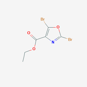 molecular formula C6H5Br2NO3 B1416464 Ethyl 2,5-dibromo-1,3-oxazole-4-carboxylate CAS No. 862731-70-2
