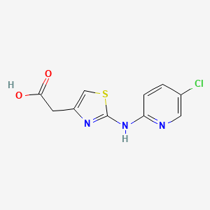 molecular formula C10H8ClN3O2S B1416472 {2-[(5-Chloropyridin-2-yl)amino]-1,3-thiazol-4-yl}acetic acid CAS No. 1176721-33-7