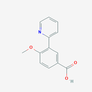 molecular formula C13H11NO3 B1416476 4-Methoxy-3-(pyridin-2-yl)benzoic acid CAS No. 865350-38-5