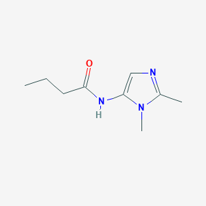 molecular formula C9H15N3O B141648 N-(2,3-Dimethylimidazol-4-YL)butanamide CAS No. 133694-41-4