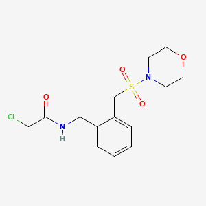 molecular formula C14H19ClN2O4S B1416483 2-chloro-N-({2-[(morpholine-4-sulfonyl)methyl]phenyl}methyl)acetamide CAS No. 1087784-12-0