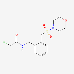 molecular formula C14H19ClN2O4S B1416483 2-chloro-N-{2-[(morpholin-4-ylsulfonyl)methyl]benzyl}acetamide CAS No. 1087784-12-0