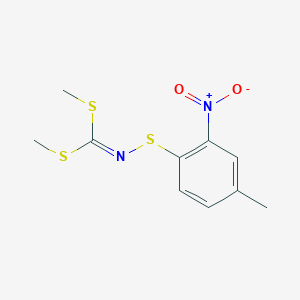 molecular formula C10H12N2O2S3 B14164831 Dimethyl [(4-methyl-2-nitrophenyl)sulfanyl]carbonodithioimidate CAS No. 370841-57-9