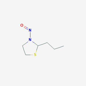 molecular formula C6H12N2OS B14164839 3-Nitroso-2-propyl-1,3-thiazolidine CAS No. 72505-64-7