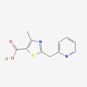 molecular formula C11H10N2O2S B1416486 4-Methyl-2-(pyridin-2-ylmethyl)-1,3-thiazole-5-carboxylic acid CAS No. 1087784-51-7