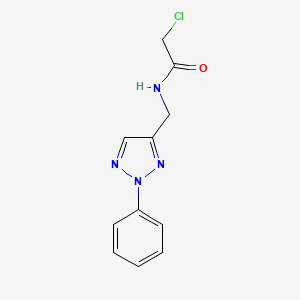 2-chloro-N-[(2-phenyl-2H-1,2,3-triazol-4-yl)methyl]acetamide