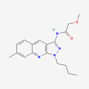 molecular formula C18H22N4O2 B14164947 N-(1-butyl-7-methylpyrazolo[3,4-b]quinolin-3-yl)-2-methoxyacetamide CAS No. 714288-62-7