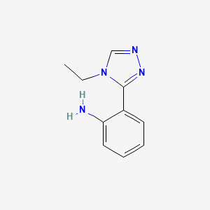 molecular formula C10H12N4 B1416496 2-(4-ethyl-4H-1,2,4-triazol-3-yl)aniline CAS No. 1114823-89-0