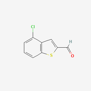 molecular formula C9H5ClOS B1416499 4-Chloro-1-benzothiophene-2-carbaldehyde CAS No. 216575-43-8