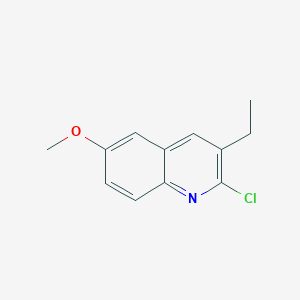 molecular formula C12H12ClNO B1416504 2-Chloro-3-ethyl-6-methoxyquinoline CAS No. 1031928-07-0