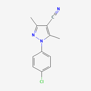 molecular formula C12H10ClN3 B1416505 1-(4-chlorophenyl)-3,5-dimethyl-1H-pyrazole-4-carbonitrile CAS No. 1177215-28-9