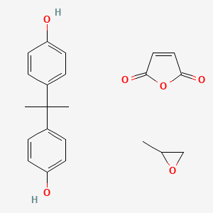 molecular formula C22H24O6 B14165077 Furan-2,5-dione;4-[2-(4-hydroxyphenyl)propan-2-yl]phenol;2-methyloxirane 