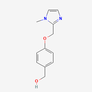 molecular formula C12H14N2O2 B1416511 {4-[(1-methyl-1H-imidazol-2-yl)methoxy]phenyl}methanol CAS No. 1094451-64-5
