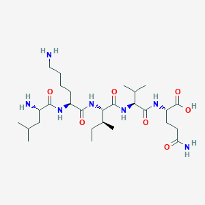 molecular formula C28H53N7O7 B14165141 L-Leucyl-L-lysyl-L-isoleucyl-L-valyl-L-glutamine CAS No. 923929-82-2