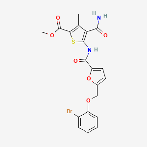 molecular formula C20H17BrN2O6S B14165181 Methyl 5-[({5-[(2-bromophenoxy)methyl]furan-2-yl}carbonyl)amino]-4-carbamoyl-3-methylthiophene-2-carboxylate CAS No. 352700-57-3