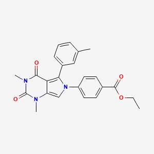 molecular formula C24H23N3O4 B14165182 Ethyl 4-[1,3-dimethyl-5-(3-methylphenyl)-2,4-dioxopyrrolo[3,4-d]pyrimidin-6-yl]benzoate CAS No. 5287-21-8