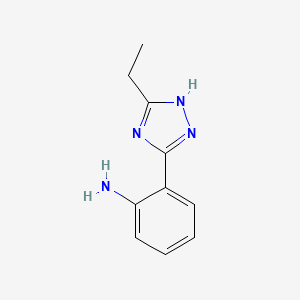 molecular formula C10H12N4 B1416520 2-(3-ethyl-1H-1,2,4-triazol-5-yl)aniline CAS No. 1090921-40-6