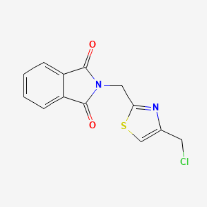molecular formula C13H9ClN2O2S B1416526 2-{[4-(chloromethyl)-1,3-thiazol-2-yl]methyl}-2,3-dihydro-1H-isoindole-1,3-dione CAS No. 857549-83-8