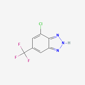 molecular formula C7H3ClF3N3 B1416527 4-Chloro-6-(trifluoromethyl)-1,2,3-benzotriazole CAS No. 1086836-70-5