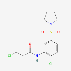 3-chloro-N-[2-chloro-5-(pyrrolidine-1-sulfonyl)phenyl]propanamide