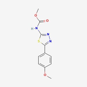 molecular formula C11H11N3O3S B14165289 methyl N-[5-(4-methoxyphenyl)-1,3,4-thiadiazol-2-yl]carbamate CAS No. 714287-53-3