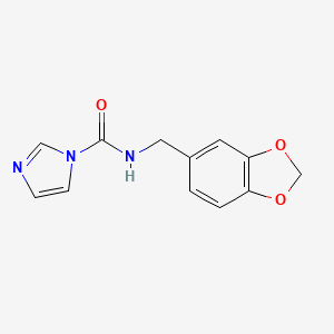 molecular formula C12H11N3O3 B1416529 N-(1,3-benzodioxol-5-ylmethyl)-1H-imidazole-1-carboxamide CAS No. 1087784-50-6