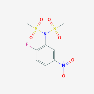 molecular formula C8H9FN2O6S2 B1416532 N-(2-fluoro-5-nitrophenyl)-N-(methylsulfonyl)methanesulfonamide CAS No. 1135282-97-1