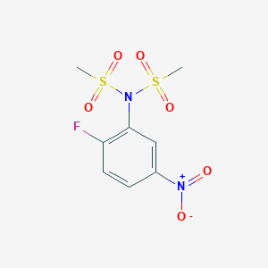 molecular formula C8H9FN2O6S2 B1416532 N-(2-Fluoro-5-nitrophenyl)-N-(methylsulfonyl)-methanesulfonamide CAS No. 1135282-97-1