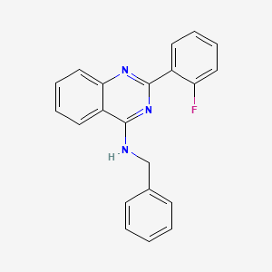 molecular formula C21H16FN3 B14165331 N-benzyl-2-(2-fluorophenyl)quinazolin-4-amine CAS No. 690689-32-8