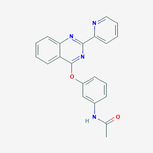 molecular formula C21H16N4O2 B14165339 N-[3-(2-pyridin-2-ylquinazolin-4-yl)oxyphenyl]acetamide CAS No. 799837-10-8
