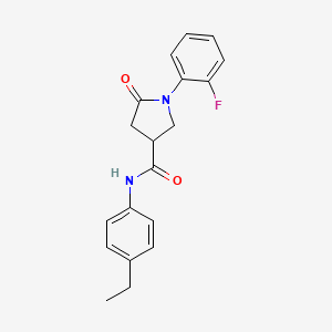 molecular formula C19H19FN2O2 B14165397 N-(4-ethylphenyl)-1-(2-fluorophenyl)-5-oxopyrrolidine-3-carboxamide CAS No. 862661-64-1
