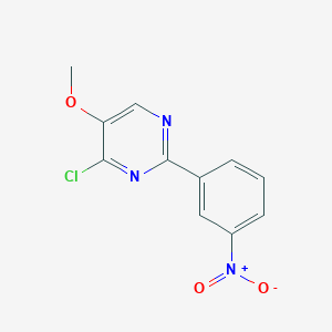 molecular formula C11H8ClN3O3 B1416548 4-氯-5-甲氧基-2-(3-硝基苯基)嘧啶 CAS No. 1147979-38-1