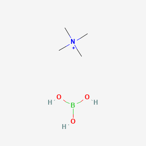 molecular formula C4H15BNO3+ B14165518 Boric acid;tetramethylazanium CAS No. 58272-25-6
