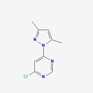 molecular formula C9H9ClN4 B1416552 4-chloro-6-(3,5-dimethyl-1H-pyrazol-1-yl)pyrimidine CAS No. 52476-65-0