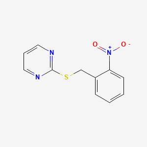 molecular formula C11H9N3O2S B1416554 2-{[(2-Nitrophenyl)methyl]sulfanyl}pyrimidine CAS No. 1118787-28-2