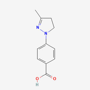 molecular formula C11H12N2O2 B1416555 4-(3-methyl-4,5-dihydro-1H-pyrazol-1-yl)benzoic acid CAS No. 1087784-74-4