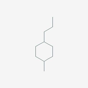 molecular formula C10H20 B14165627 1-Methyl-4-propylcyclohexane CAS No. 28352-42-3