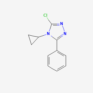 molecular formula C11H10ClN3 B1416563 3-chloro-4-cyclopropyl-5-phenyl-4H-1,2,4-triazole CAS No. 1020035-36-2