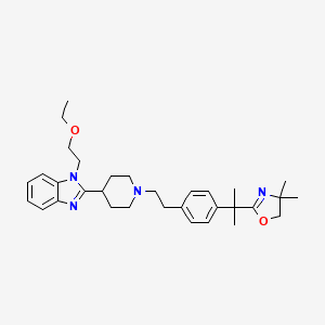 molecular formula C32H44N4O2 B1416577 2-[1-(2-{4-[1-(4,4-dimethyl-4,5-dihydro-oxazol-2-yl)-1-methyl-ethyl]-phenyl}-ethyl)-piperidin-4-yl]-1-(2-ethoxy-ethyl)-1H-benzoimidazole CAS No. 202189-77-3