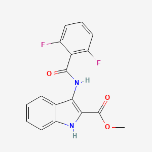 molecular formula C17H12F2N2O3 B14165793 methyl 3-[(2,6-difluorobenzoyl)amino]-1H-indole-2-carboxylate CAS No. 843628-13-7