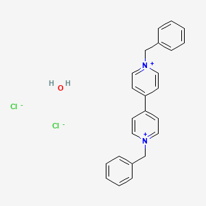 molecular formula C24H24Cl2N2O B14165833 1,1'-Dibenzyl-4,4'-bipyridiniuM Dichloride Hydrate CAS No. 141433-62-7