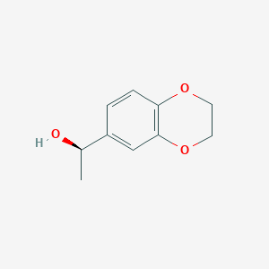 molecular formula C10H12O3 B1416589 (1R)-1-(2,3-dihydro-1,4-benzodioxin-6-yl)ethan-1-ol CAS No. 120466-72-0