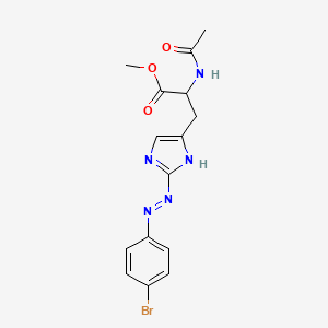 molecular formula C15H16BrN5O3 B14165911 Histidine, N-acetyl-2-(4-bromophenylazo)-, methyl ester CAS No. 39037-18-8