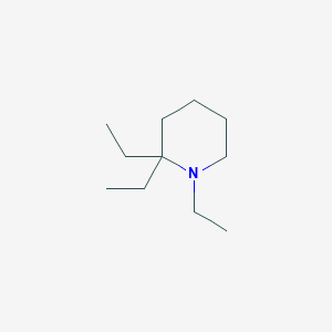 molecular formula C11H23N B14165916 Piperidine, 1,2,2-triethyl- CAS No. 89214-88-0