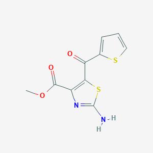 molecular formula C10H8N2O3S2 B1416592 Methyl 2-amino-5-(2-thienylcarbonyl)-1,3-thiazole-4-carboxylate CAS No. 941868-50-4