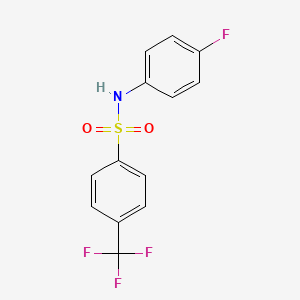 molecular formula C13H9F4NO2S B14165928 N-(4-fluorophenyl)-4-(trifluoromethyl)benzenesulfonamide 