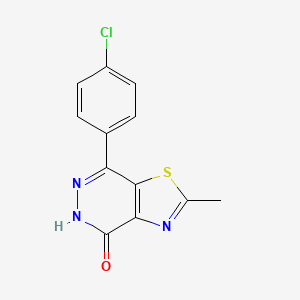 molecular formula C12H8ClN3OS B1416593 7-(4-chlorophenyl)-2-methyl[1,3]thiazolo[4,5-d]pyridazin-4(5H)-one CAS No. 941868-54-8
