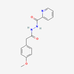 molecular formula C15H15N3O3 B14165954 N'-[2-(4-methoxyphenyl)acetyl]pyridine-2-carbohydrazide CAS No. 756489-64-2
