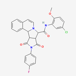 molecular formula C28H21ClFN3O4 B14166028 N-(5-chloro-2-methoxyphenyl)-14-(4-fluorophenyl)-13,15-dioxo-10,14-diazatetracyclo[8.6.0.02,7.012,16]hexadeca-2,4,6,8-tetraene-11-carboxamide CAS No. 1219380-73-0