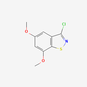 molecular formula C9H8ClNO2S B1416605 3-Chloro-5,7-dimethoxybenzo[d]isothiazole CAS No. 1184915-20-5